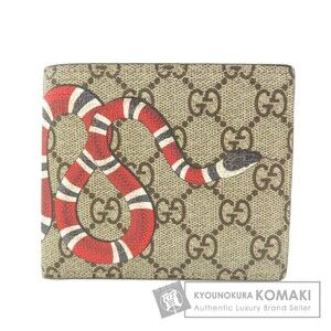 Gucci GG Snake Motif Bifold Wallet Leather
